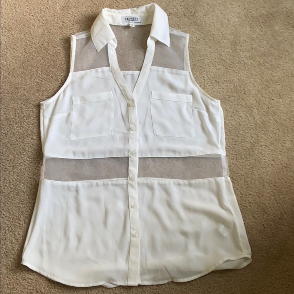 Express white tank top